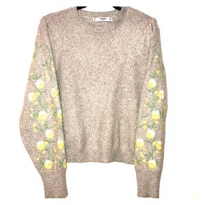 Embroidered wool sweater